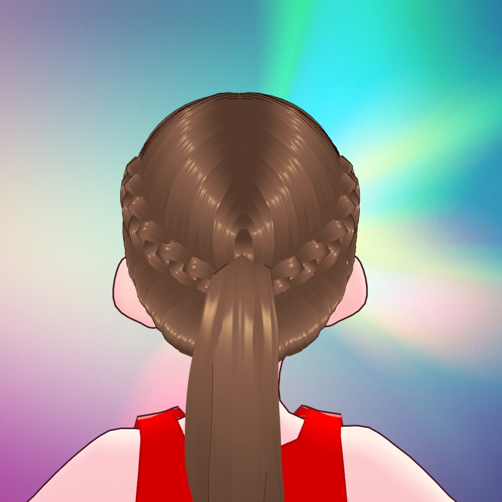 裏編み込み後ろ髪 Braid Hair