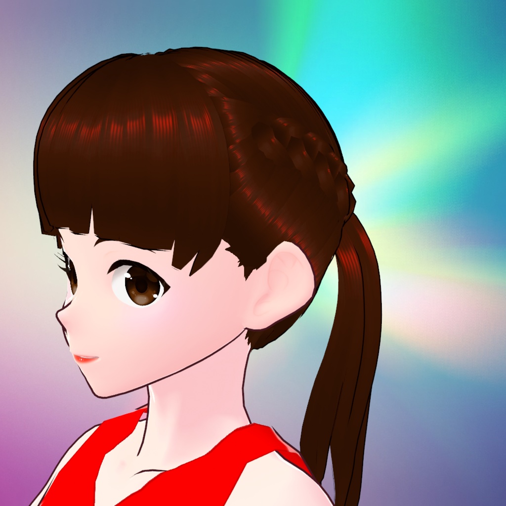 裏編み込み後ろ髪 Braid Hair