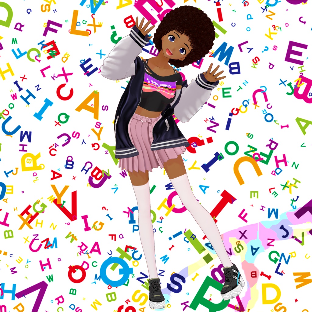 VRoid髪型アフロ Afro hairstyle for VRoid