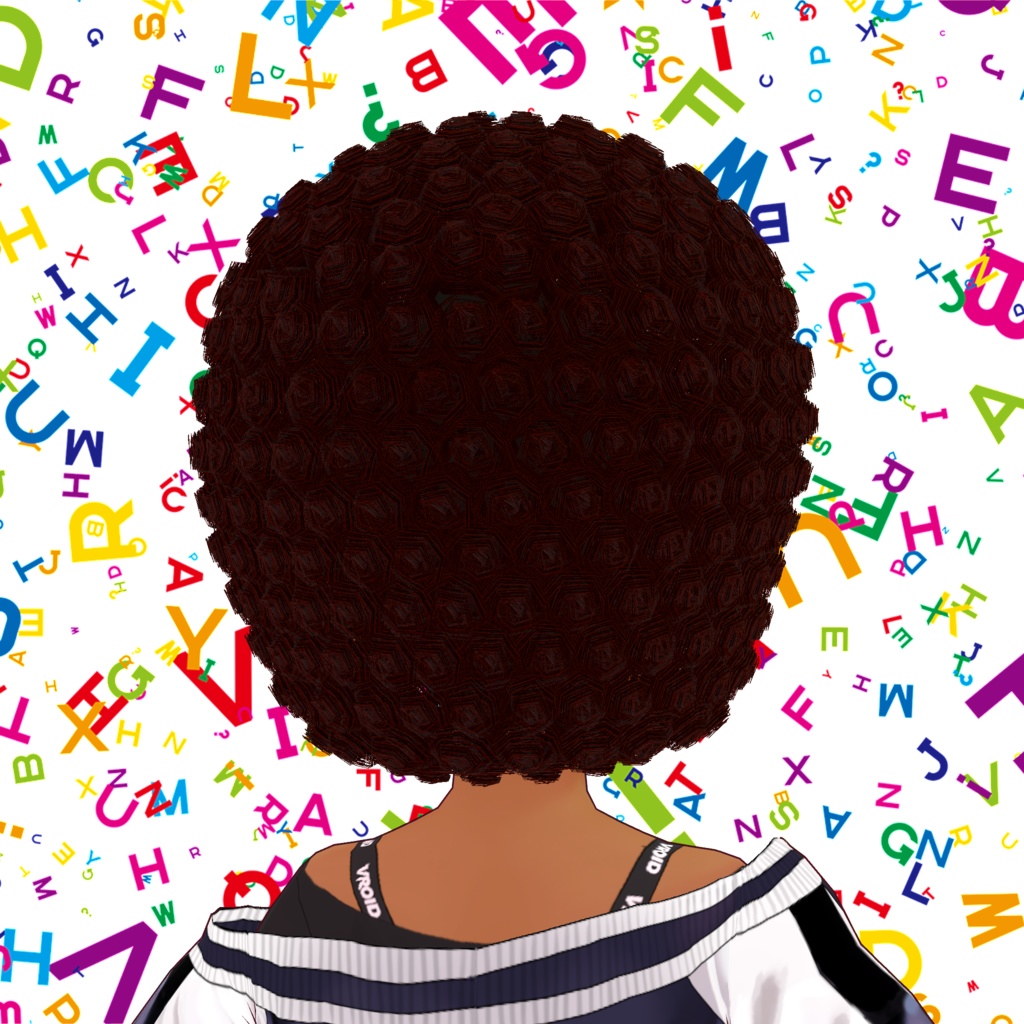 VRoid髪型アフロ Afro hairstyle for VRoid