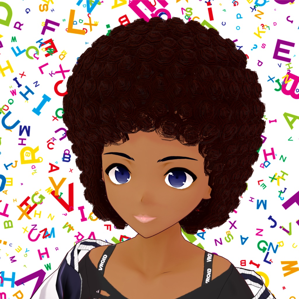 VRoid髪型アフロ Afro hairstyle for VRoid