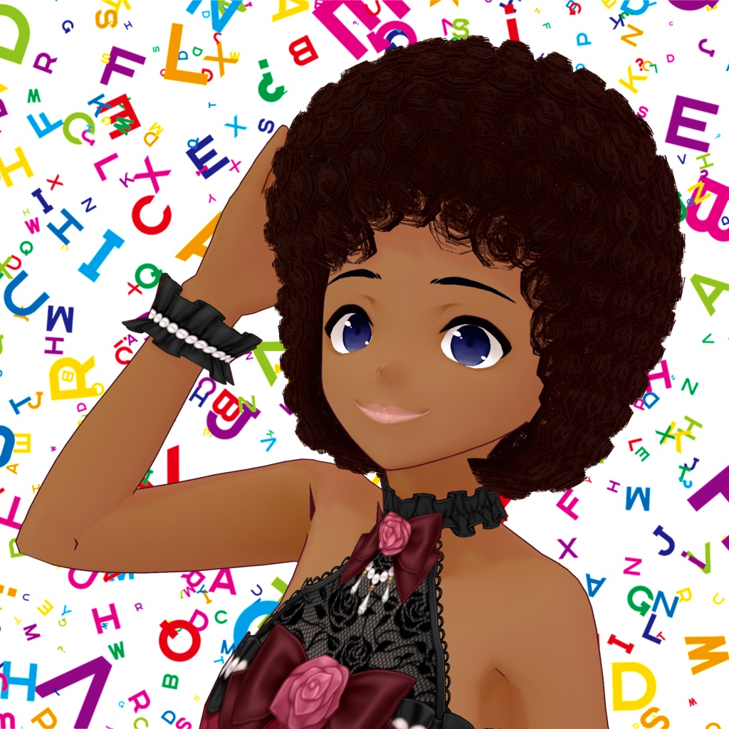 VRoid髪型アフロ Afro hairstyle for VRoid