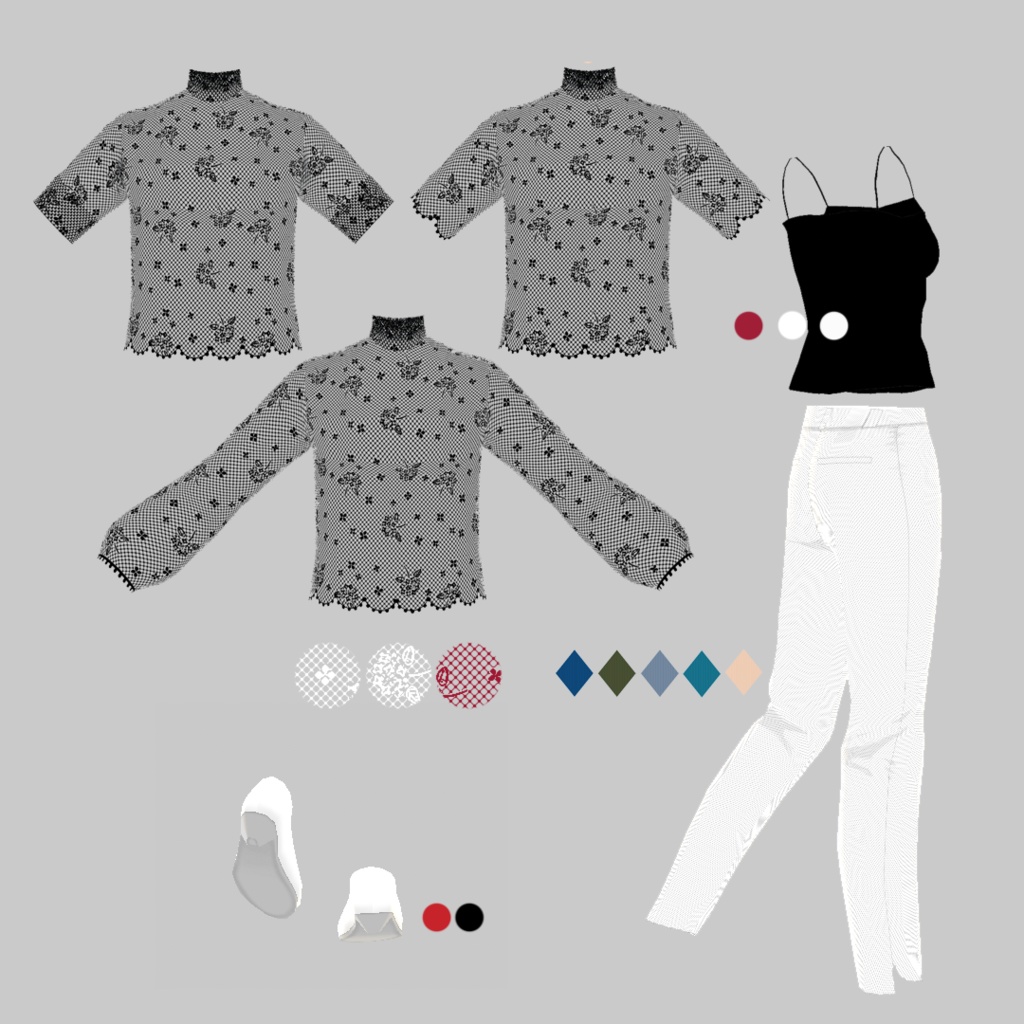 sc002 - Hydrangea Blouse #VRoid