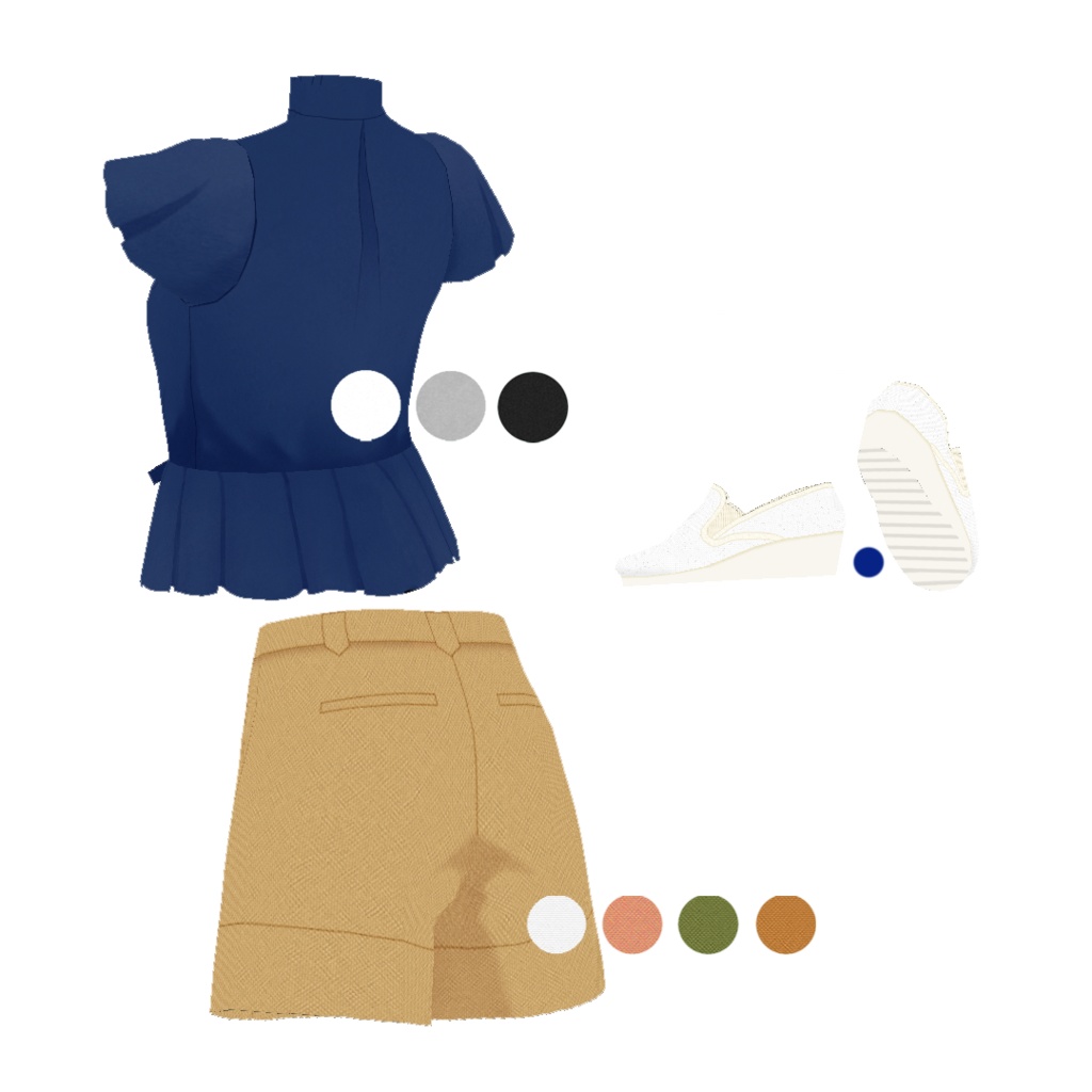 sc003 - Flare Sleeve Blouse #VRoid