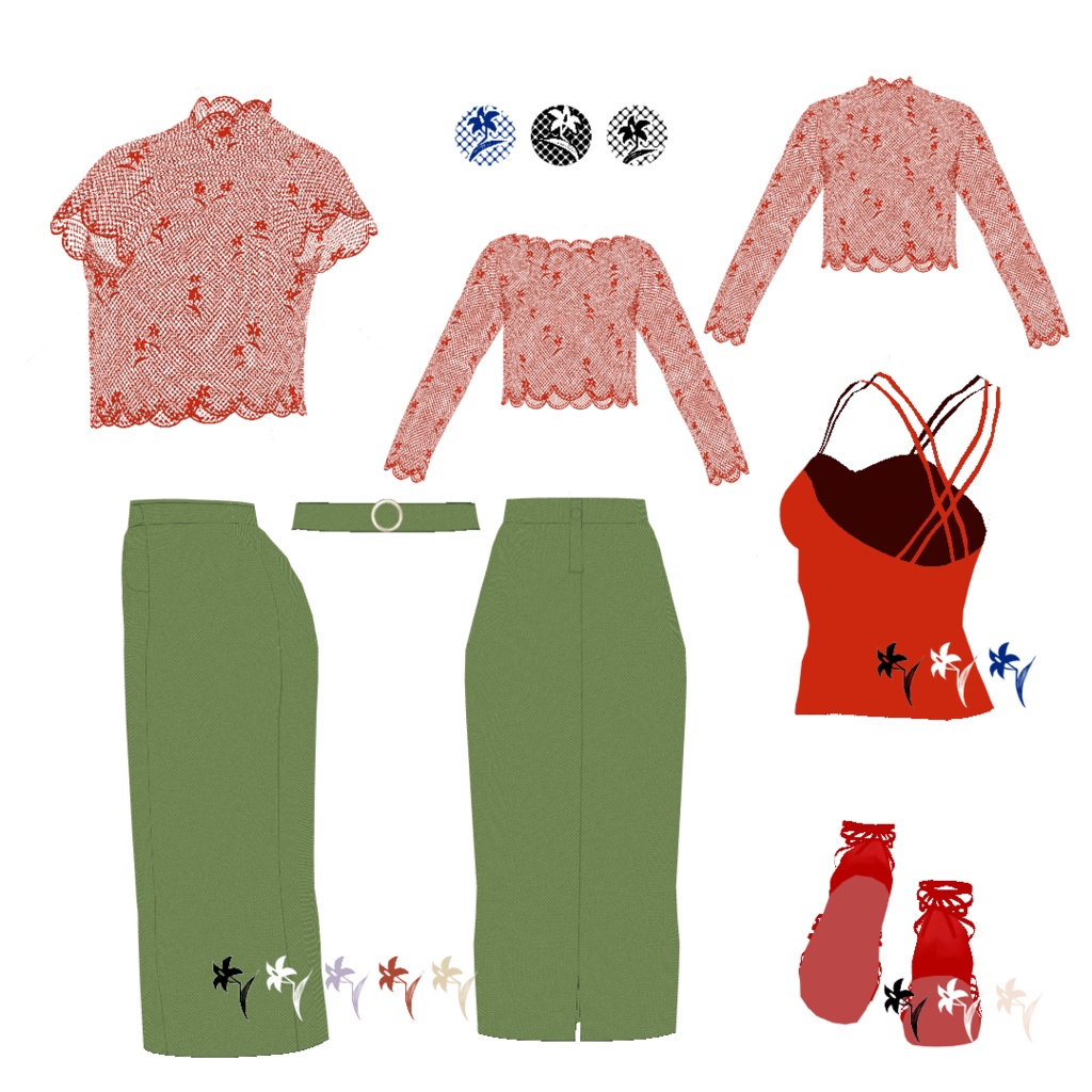 sc007 - Oriental Lily Blouse #VRoid