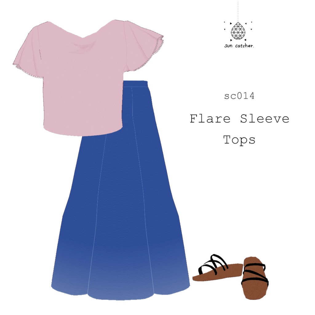 sc014 - Flare Sleeve Tops #VRoid
