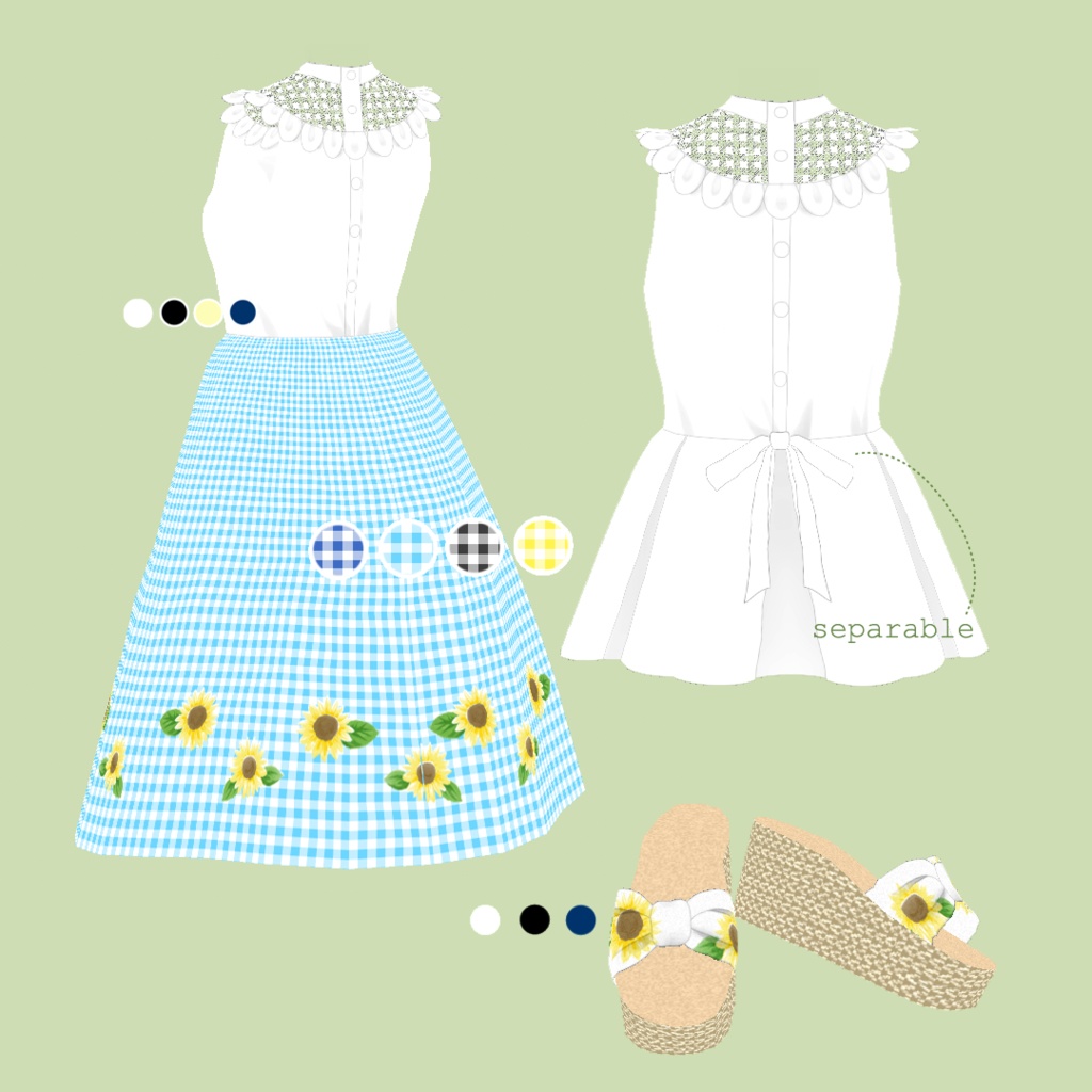 sc015 - Sunflower Blouse #VRoid