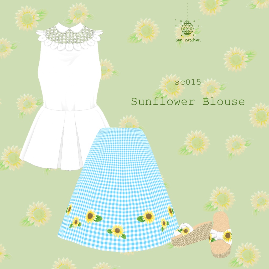 sc015 - Sunflower Blouse #VRoid