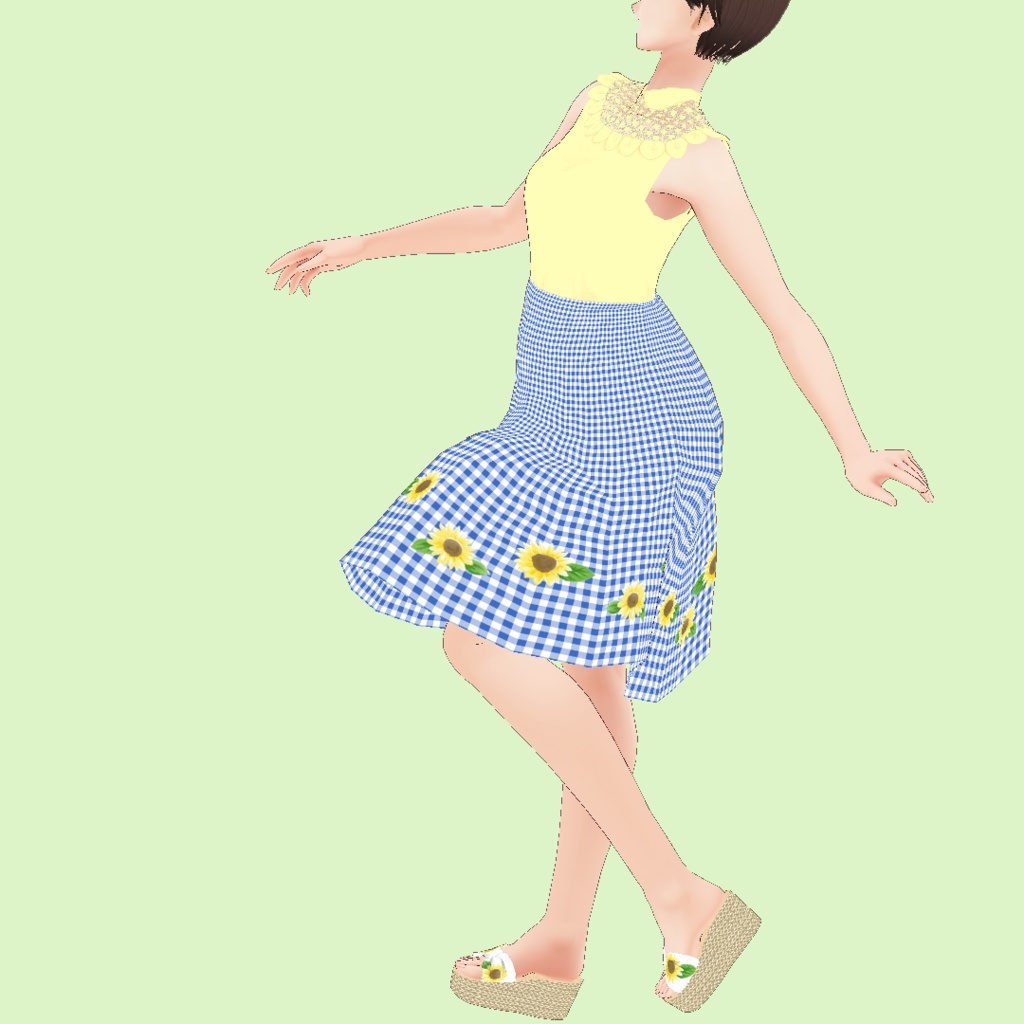 sc015 - Sunflower Blouse #VRoid