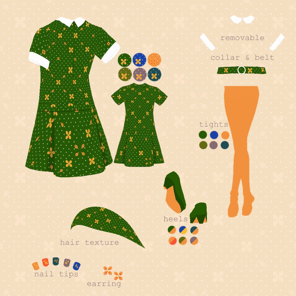 sc018 - Osmanthus Dress #VRoid
