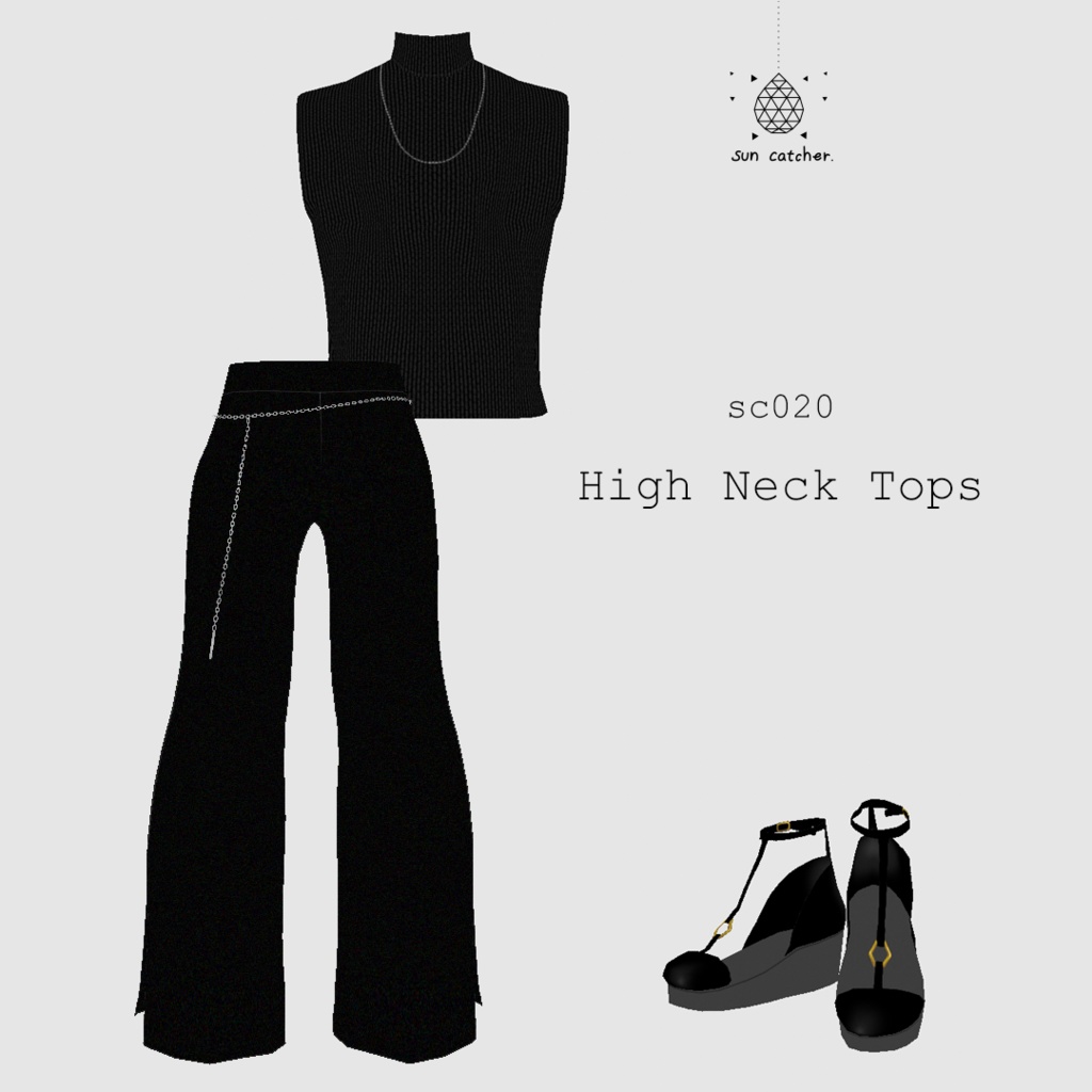 sc020 - High Neck Tops #VRoid