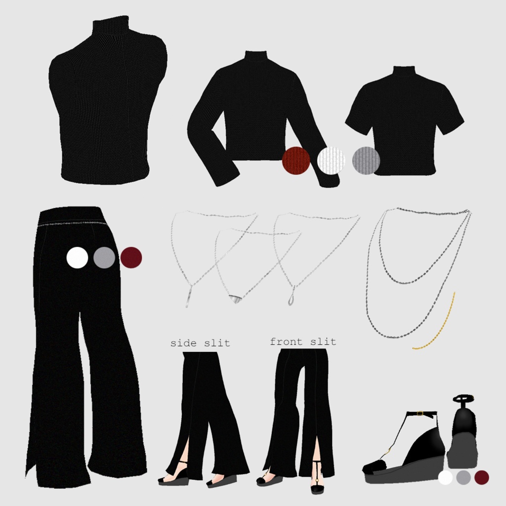 sc020 - High Neck Tops #VRoid