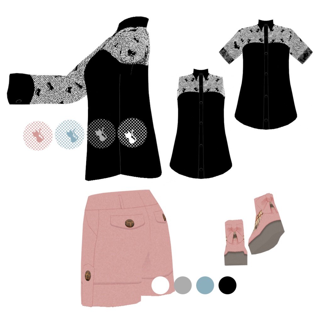 sc024 - Cat Blouse #VRoid