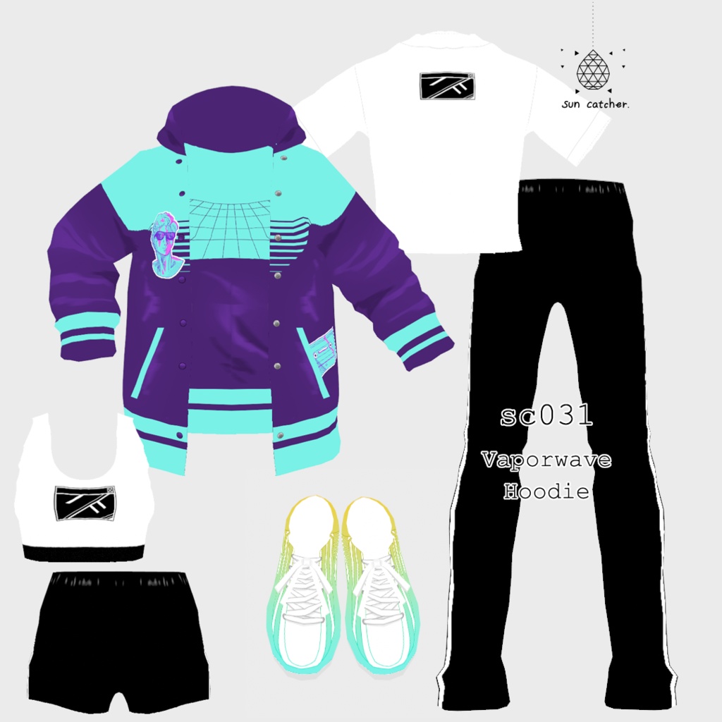 sc031 - Vaporwave Hoodie #VRoid