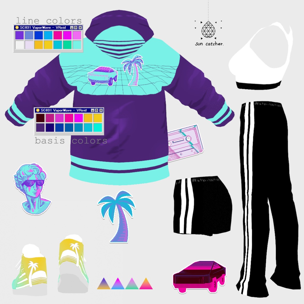 sc031 - Vaporwave Hoodie #VRoid