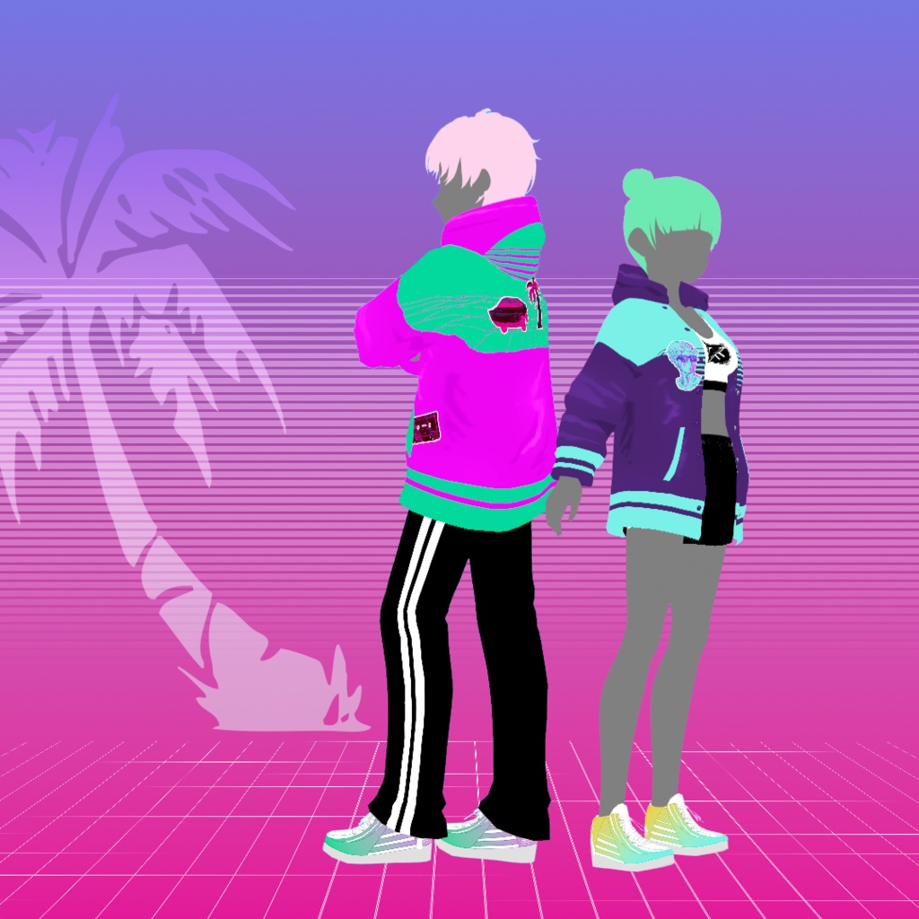 sc031 - Vaporwave Hoodie #VRoid