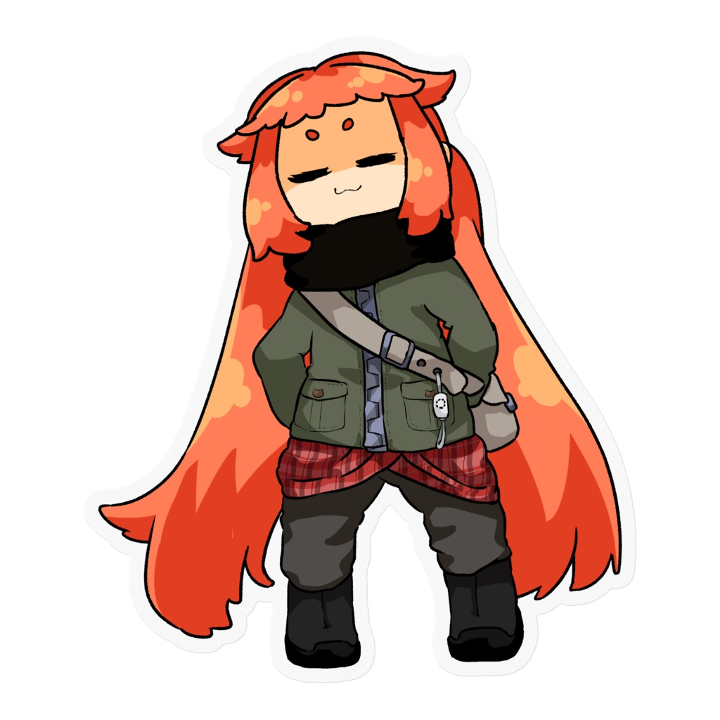 探索目閉じ技術者ステッカー