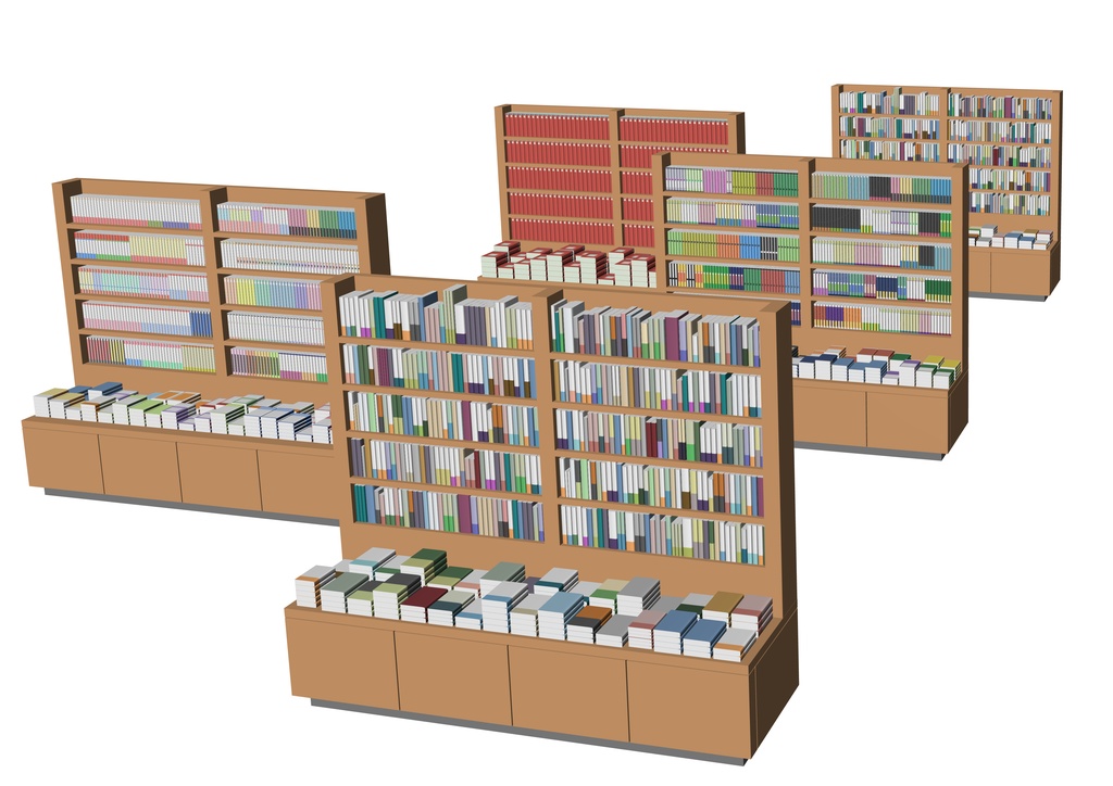 本屋の本棚セット