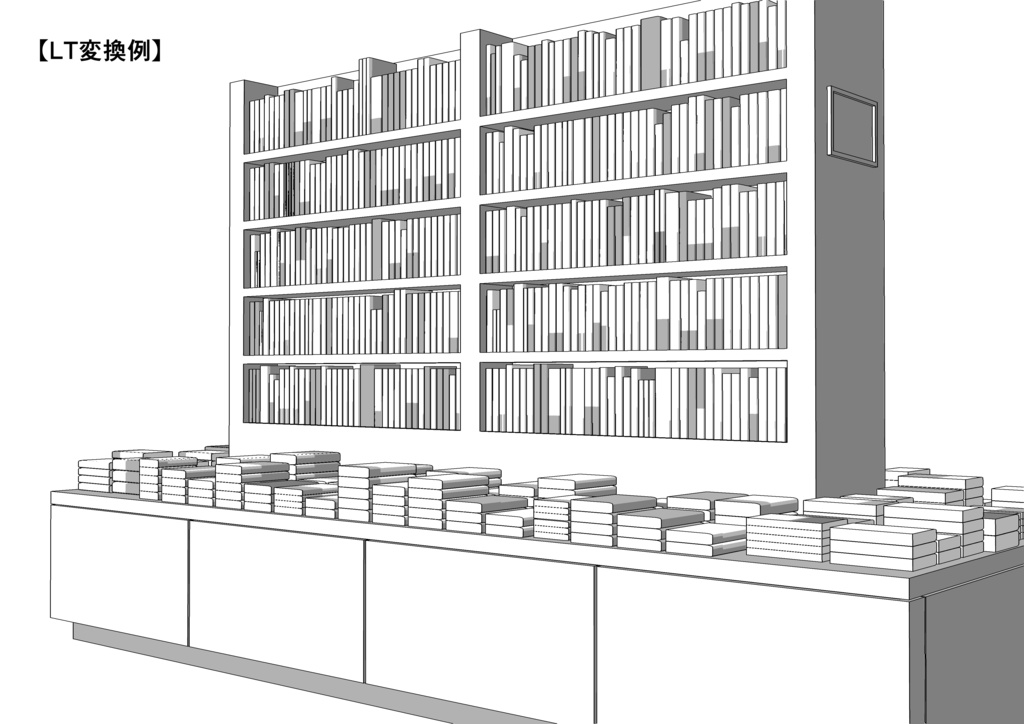 本屋の本棚セット