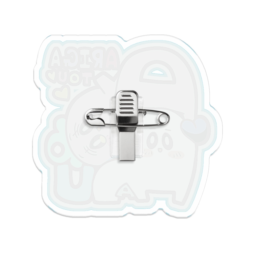 あまおウ。🍓🩵推してくださいアクリルバッジ