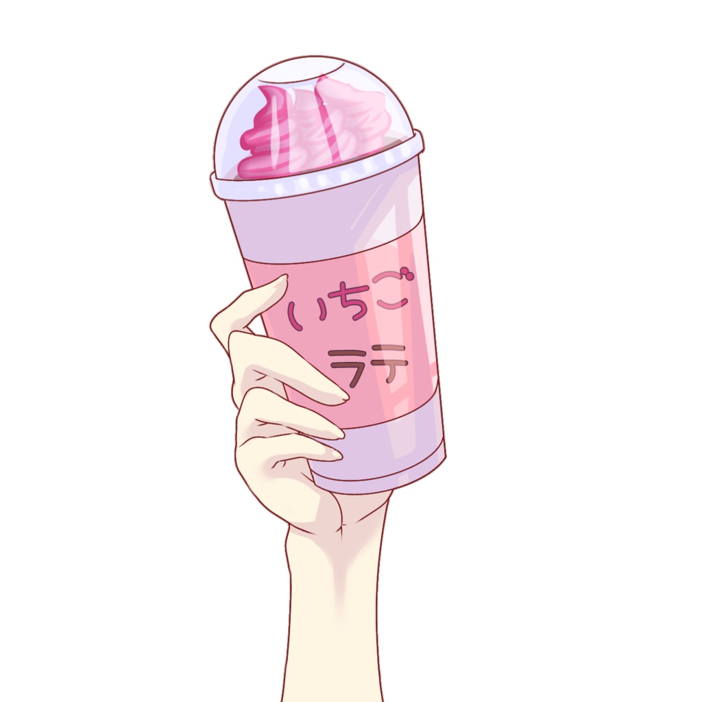 素材【いちごラテ】