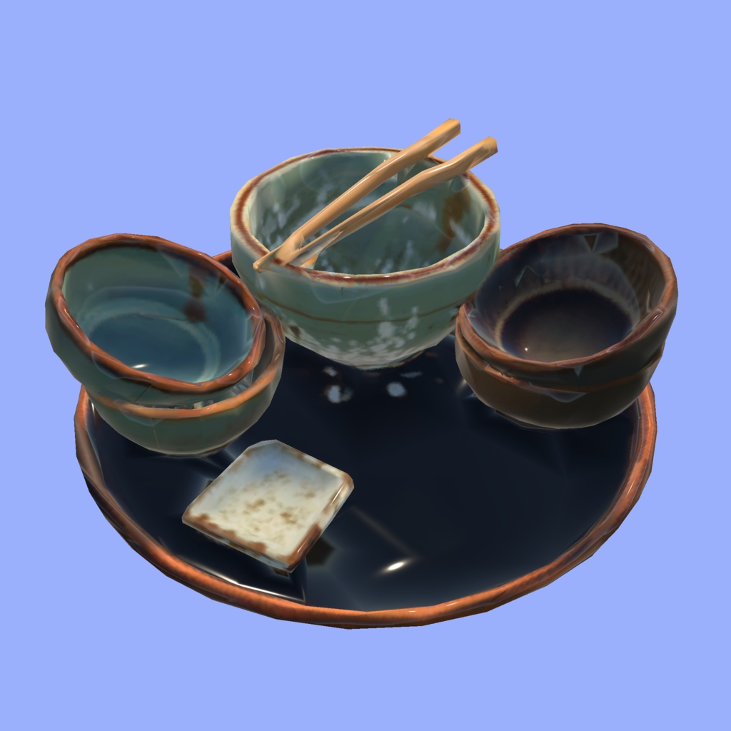 [3D モデル] 汚れた食器の山