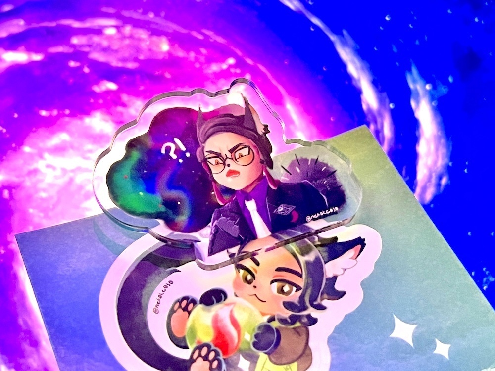 ZA 宇宙ネコ 片面印刷アクリルクリップ