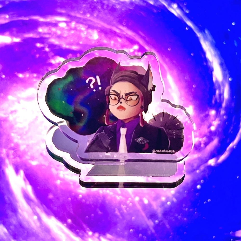 ZA 宇宙ネコ 片面印刷アクリルクリップ