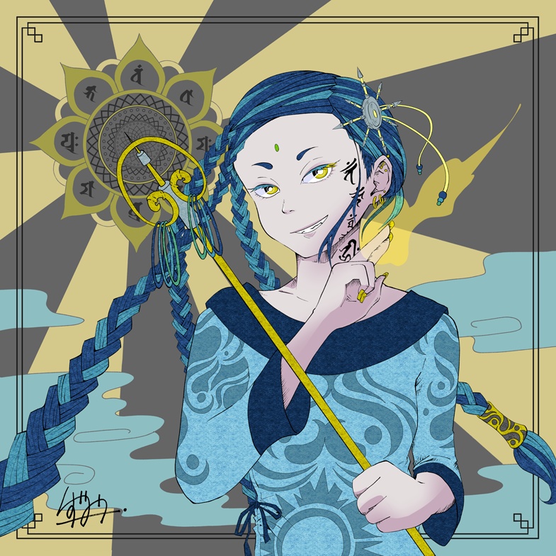 キャンバスプリント【菩薩コスプレ女子】250mm×250mm