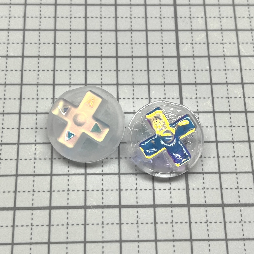 GCコンカスタムボタン 『ABXY, start, Z, D-pad』ブルーオーロラ