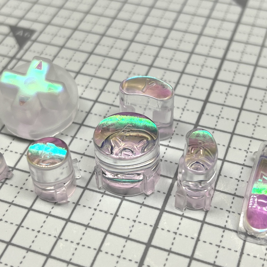 GCコンカスタムボタン 『ABXY, start, Z, D-pad』ピンクオーロラ