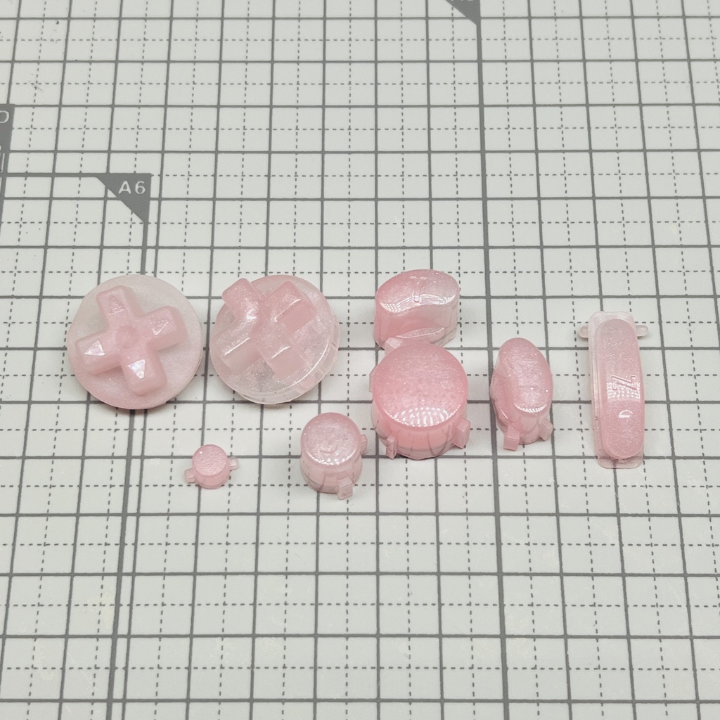 GCコンカスタムボタン 『ABXY, start, Z, D-pad』グラデーション"ピーチソーダ"