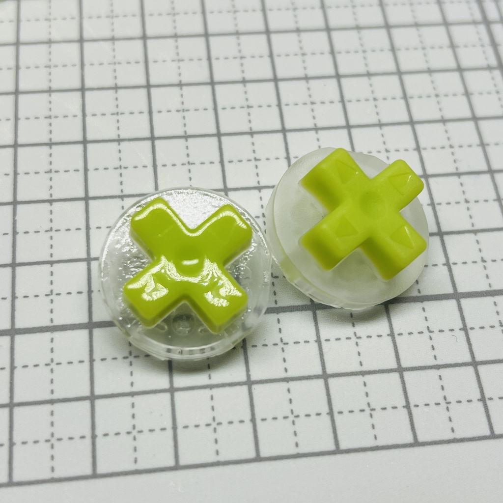 GCコンカスタムボタン 『ABXY, start, Z, D-pad』ソリッド"抹茶"