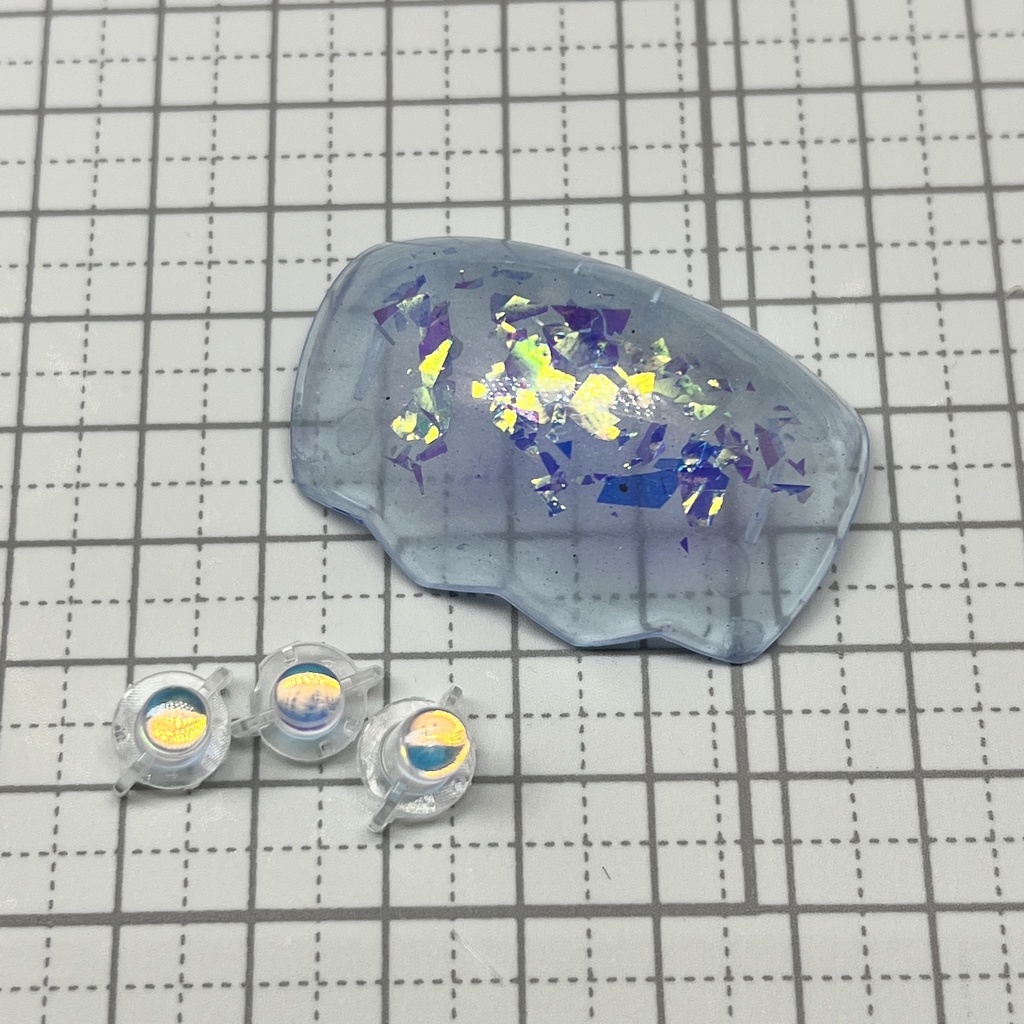 【お試し価格】たまごっちパラダイスカスタムパーツセット『キャップ, ボタン×3』ブルーオーロラ