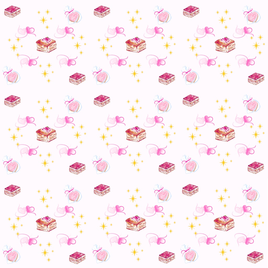 デジタルペーパーお菓子ピンク系