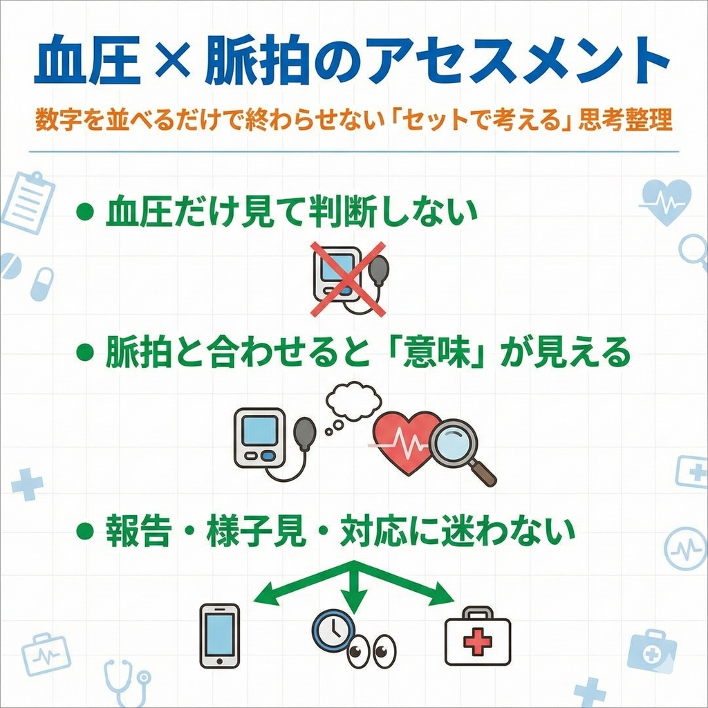 血圧✖️脈拍　アセスメント