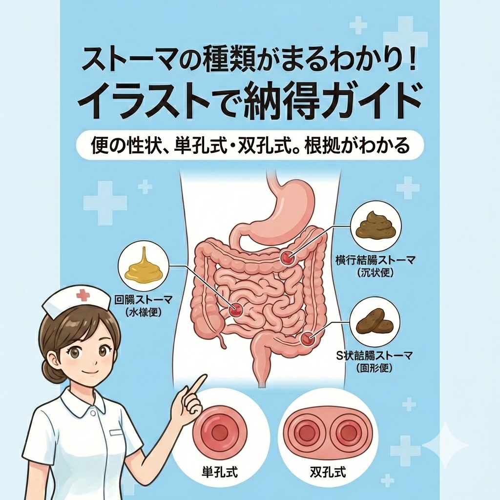 イラストで覚えるストーマの種類と特徴まとめ