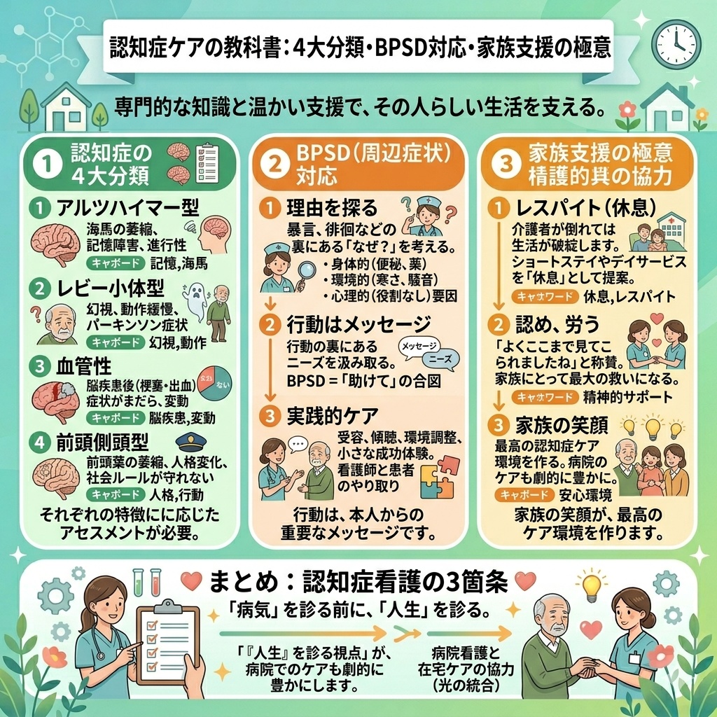 認知症ケアの教科書：4大分類・BPSD対応・家族支援の極意