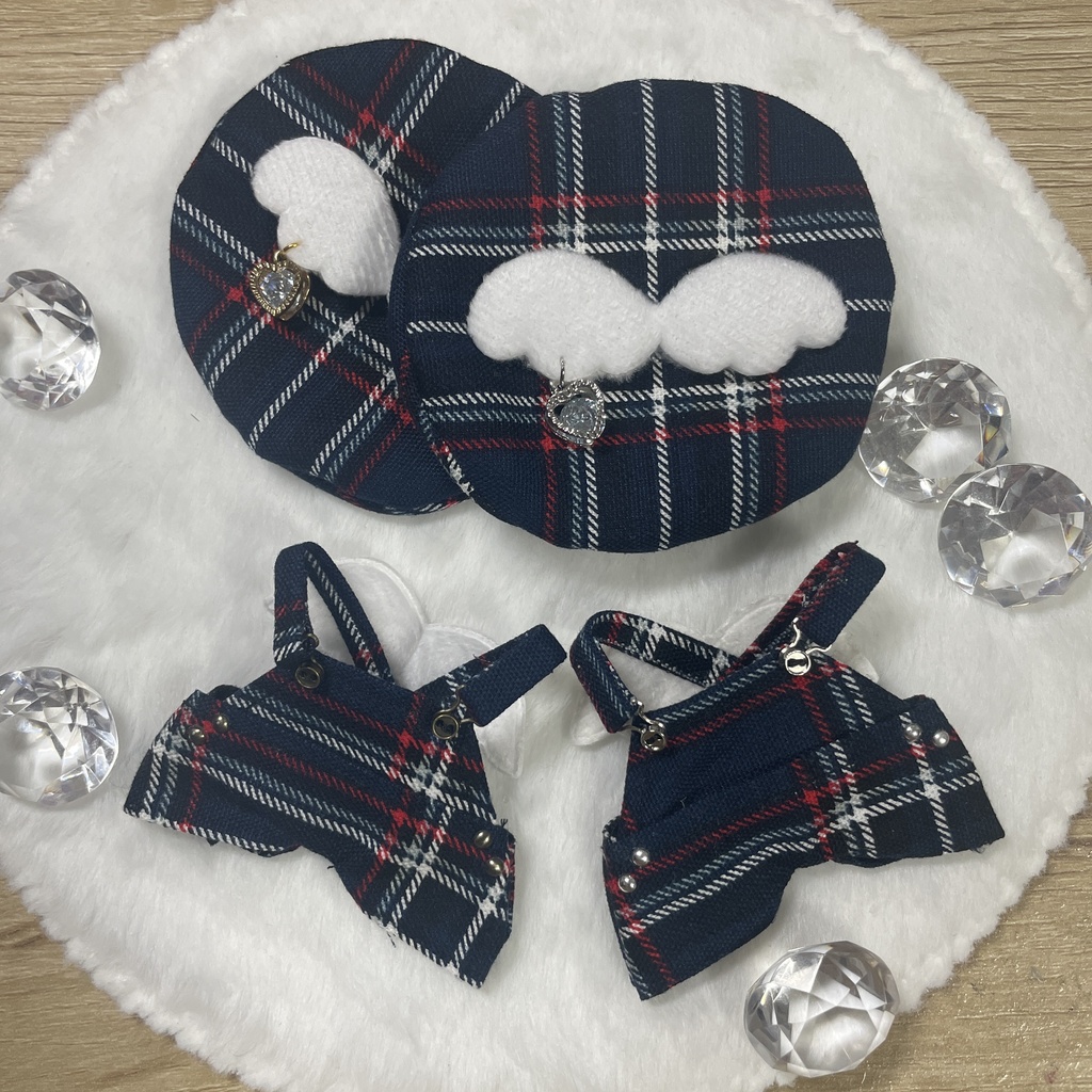 10cmぬい服☆ぬいちゃんを可愛く天使に໒꒱セット ネイビー