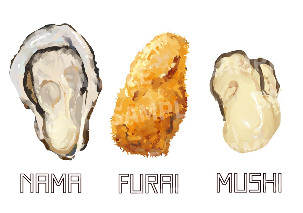 牡蠣三種トートバッグ