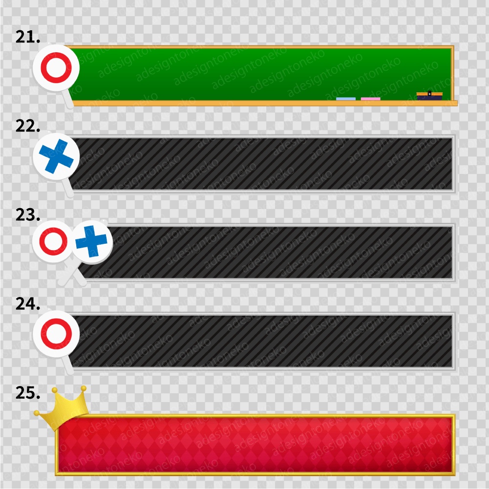 勉強・学校系のテロップベース 30点セット