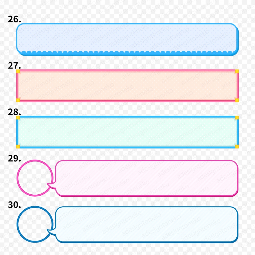 バレンタイン系のテロップベース 30点セット