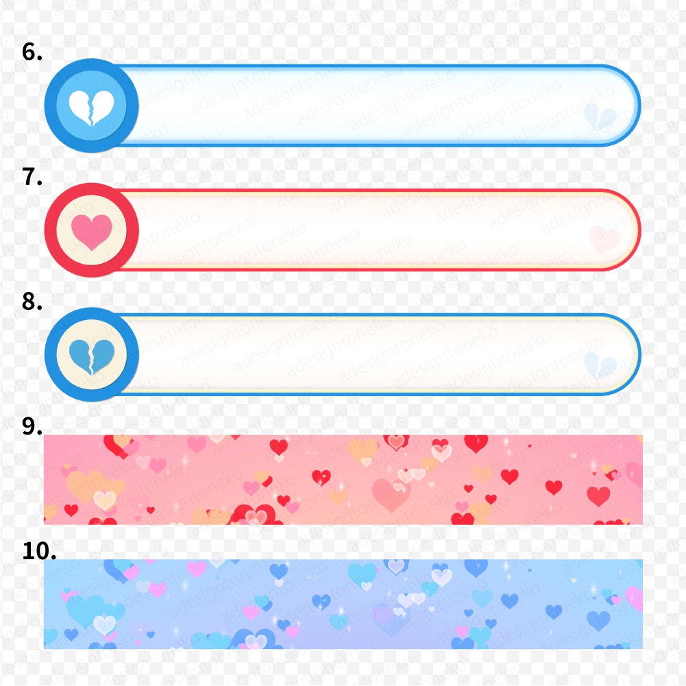 バレンタイン系のテロップベース 30点セット