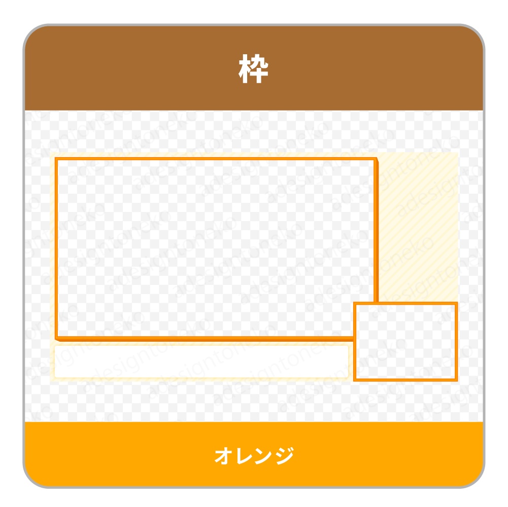 ゲーム実況用の画面枠・1人用(4色パステル)