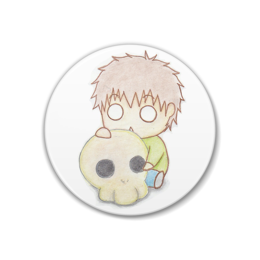骨と男の子　缶バッチ