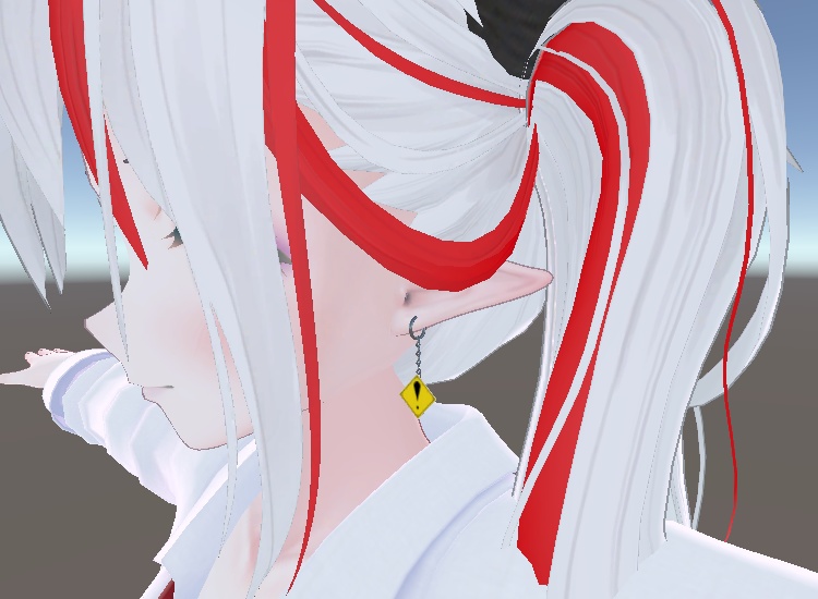 パイロンと警告標識のイヤリング