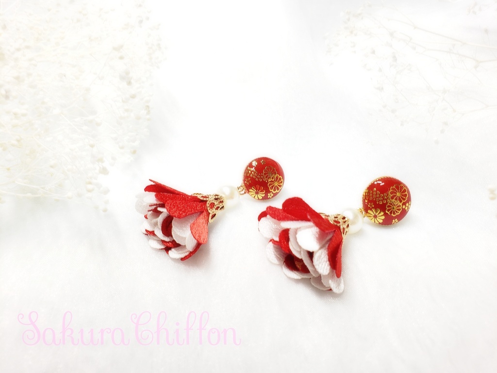 金蒔絵の耳飾りピアス 則宗