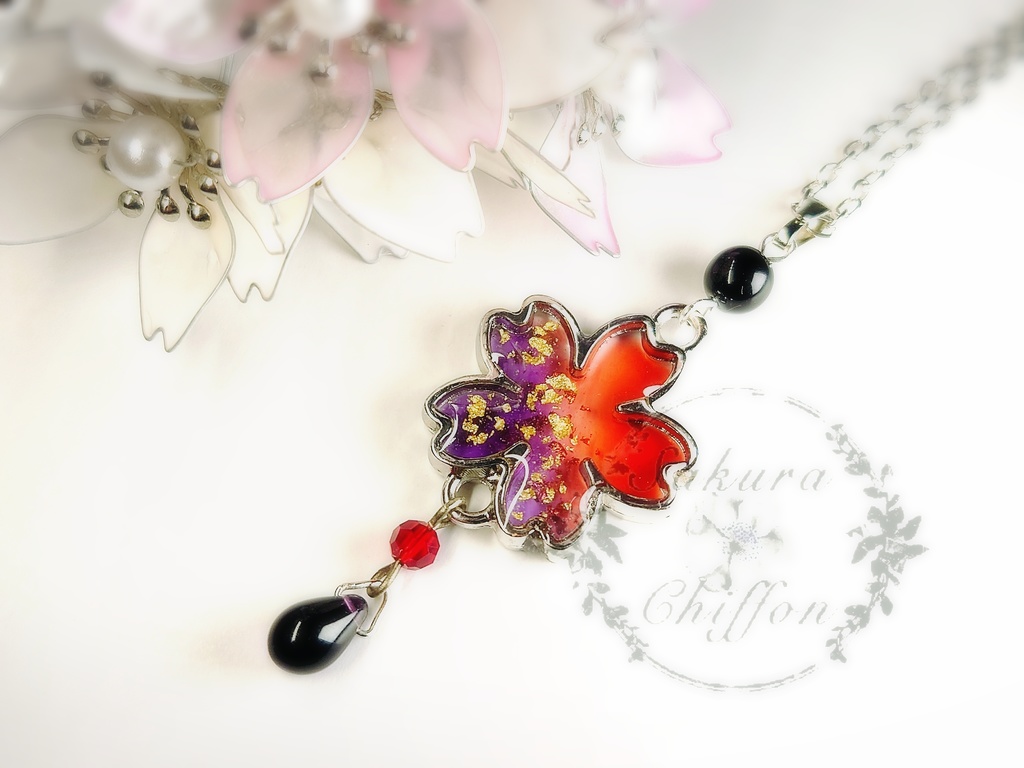 さくらロングネックレス