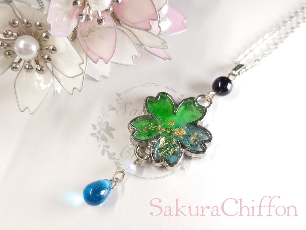 さくらロングネックレス