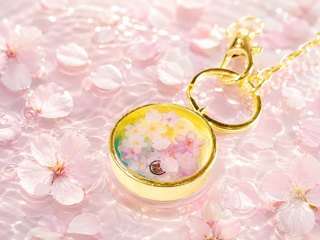 本丸の春 花手水バックチャーム